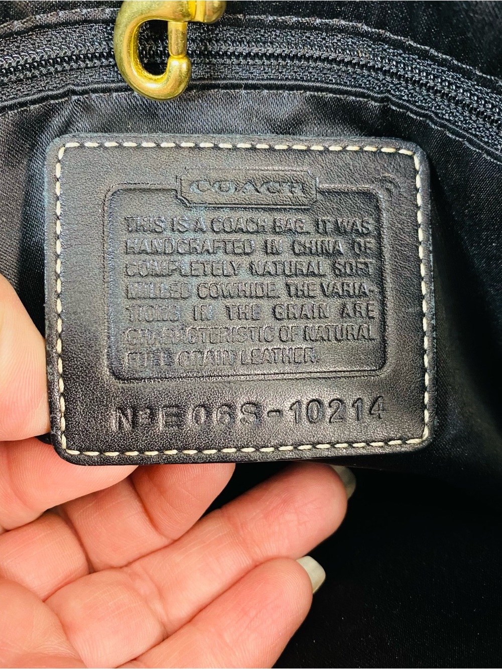 Vintage Y2K Coach Hampton Black Pebbled Leather Satchel Bag 10214 - Picture 11 of 11